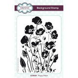 Creative Expressions Poppy Patch 4 in x 6 in Pre Cut Rubber Stamp