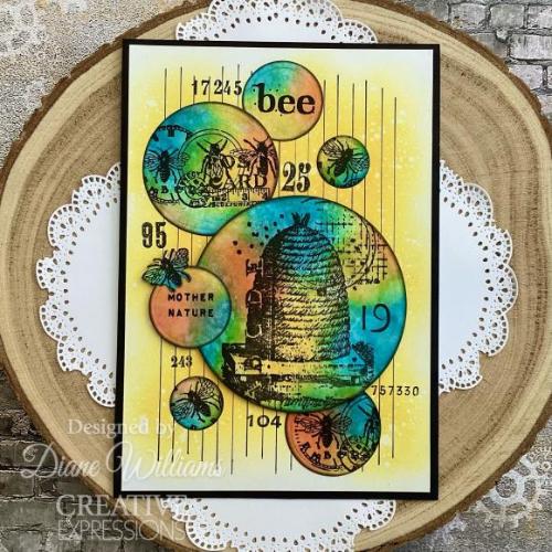 Creative Expressions Sam Poole Bee 4 in x 6 in Clear Stamp Set