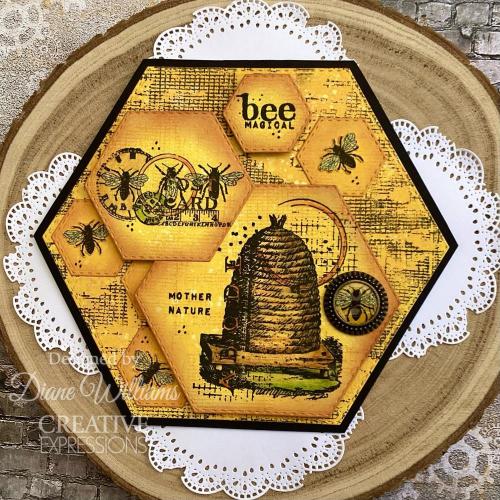 Creative Expressions Sam Poole Bee 4 in x 6 in Clear Stamp Set