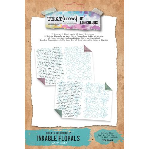 TEXT(ures) Beneath the Brambles Laser Cut Inkable Florals Pack (48pcs) (TEXLC0002)