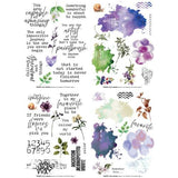 TEXT(ures) Beneath the Brambles 6x8 Inch Rub-On Transfer Set (8pcs) (TEXRO0001)
