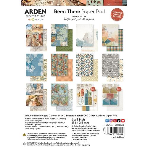 Arden Creative Studio Been There 6x8 Inch Paper Pad by Katie Pertiet (ACSPP0022)