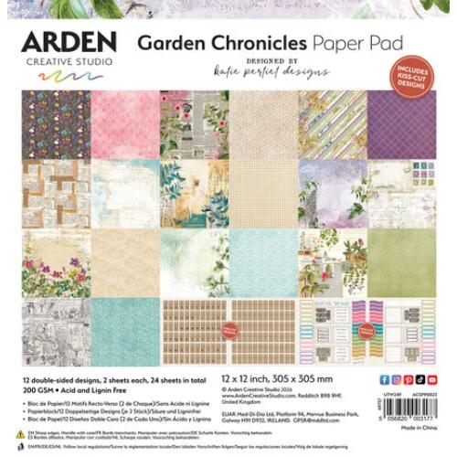 Arden Creative Studio Garden Chronicles 12x12 Inch Paper Pad by Katie Pertiet (ACSPP0023) - Postage as per Actual