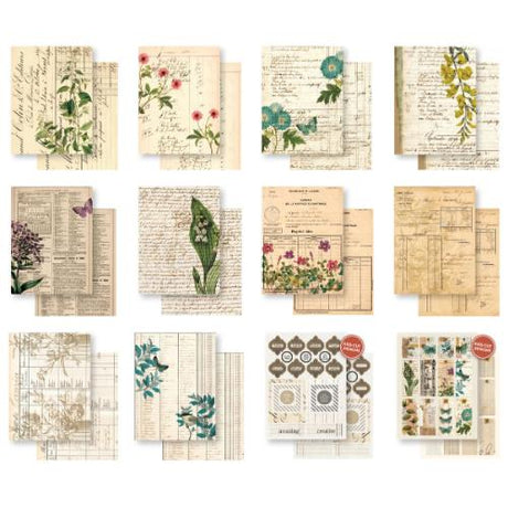 Arden Creative Studio Vintage Makers Ledger Essentials 6x8 Inch Paper Pad by Katie Pertiet (ACSPP0025)