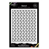 Arden Creative Studio Maker Series 6x8 Inch Stencil Flourished Lattice by Katie Pertiet (ACSST0012)