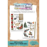 TEXT(ures) Winter in Bloom 6x8 Inch Rub-On Transfer Set Poinsettias & Snowflakes by Lou Collins (TEXRO0003)