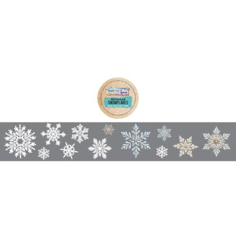 TEXT(ures) Winter in Bloom Kiss-Cut PET Tape Snowflakes (5cmx5m) by Lou Collins (TEXCT0002)