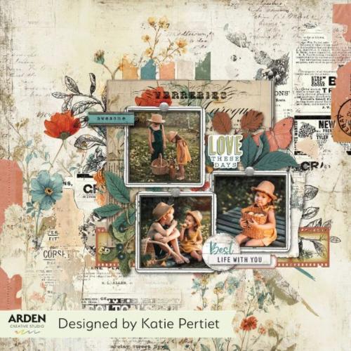 Arden Creative Studio Amber Ledgers 12x12 Inch Paper Pad by Katie Pertiet (ACSPP0031) - Postage as per Actual