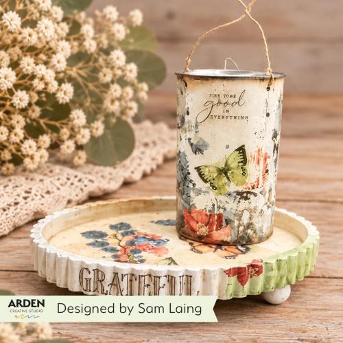 Arden Creative Studio Amber Ledgers 6x8 Inch Rub-On Transfer Set by Katie Pertiet (ACSRO0013)