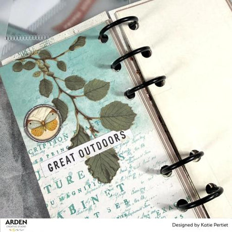 Arden Creative Studio Maker Series 4x8 Inch Clear Stamp Set Typecast Bits by Katie Pertiet (ACSCS0038)