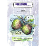 IndigoBlu - Rubber Stamp - Apples A6 Red Rubber Stamp by Kay Halliwell-Sutton