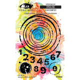Visible Image Grunge Florals 4x6 Inch Stamp Set Spiralling (VIS-SPI-01)