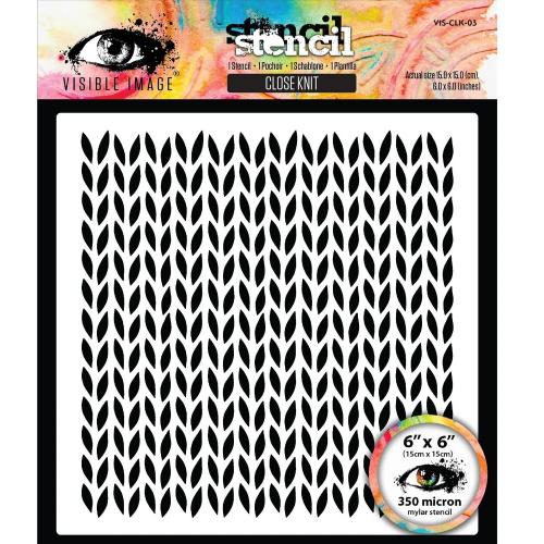 Visible Image Christmas Wrapped Up 6x6 Inch Stencil Close Knit by Mark Alexander (VIS-CLK-03)