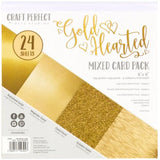 Craft Perfect Gold Hearted 6 x 6 Mixed Card Pack