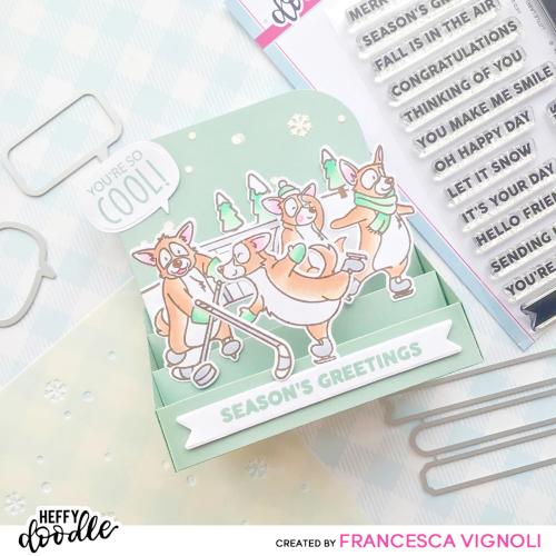 Heffy Doodle Little Label Clear Stamps