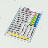 Heffy Doodle Little Label Clear Stamps