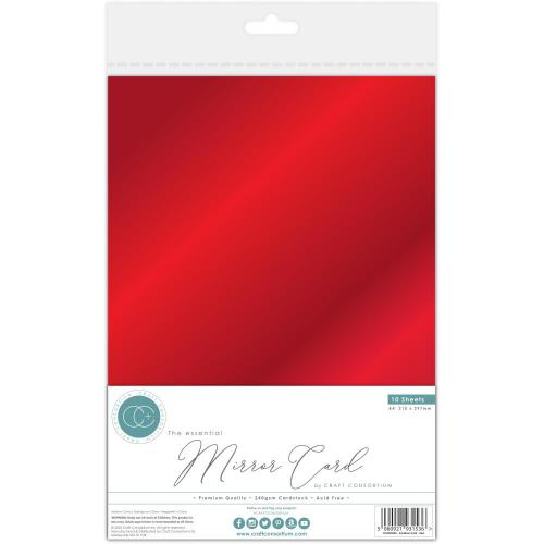 Craft Consortium The Essential Mirror Card A4 Red