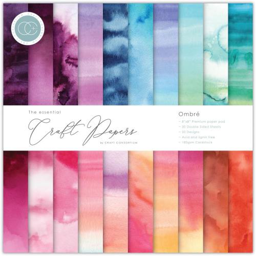 Craft Consortium Double-Sided Paper Pad 8"X8" 30/Pkg Ombre