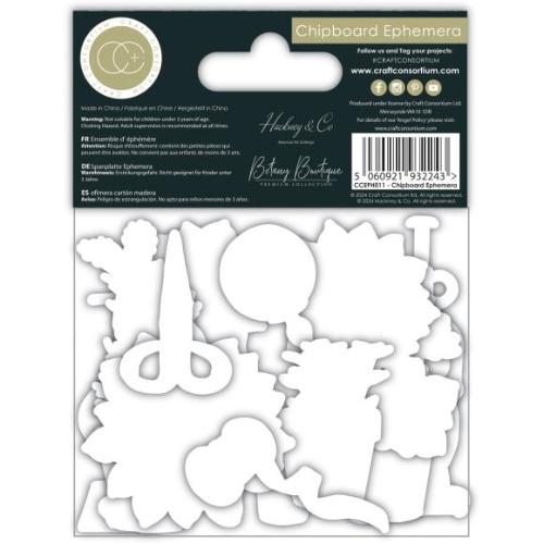 Craft Consortium Chipboard Ephemera 29/Pkg Botany Boutique