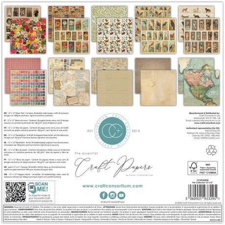 Craft Consortium The Collector 12x12 Inch Premium Paper Pad (CCEPAD038) - Postage as per Actual