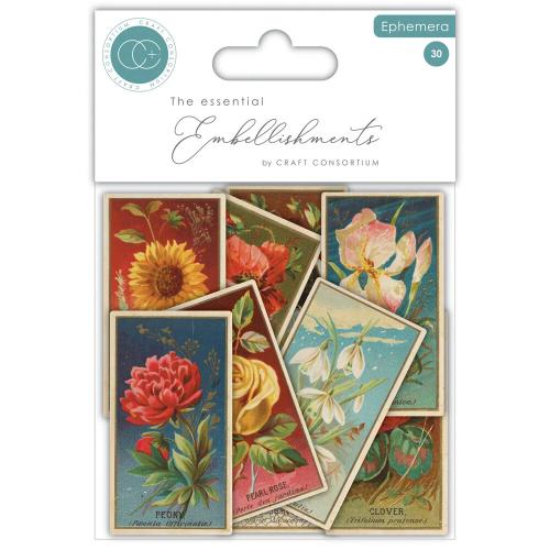 Craft Consortium The Collector Ephemera Flowers (30pcs) (CEEPH003)