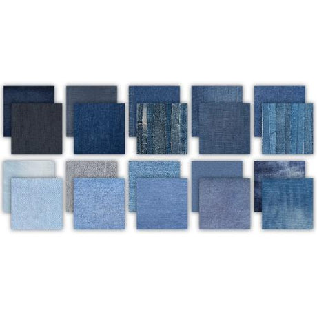 Craft Consortium Essential Craft Papers 6x6 Inch Paper Pad Denim Textures (CCEPAD044B)