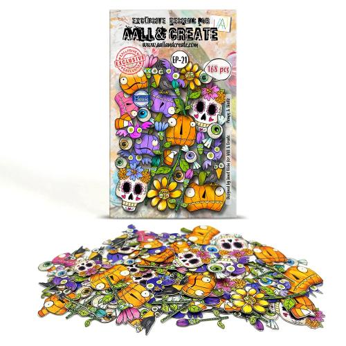 Aall and Create Skulls & Spells A6 Ephemera Die-Cuts Pumps & Skullz by Janet Klein (168pcs) (AALL-EP-021)