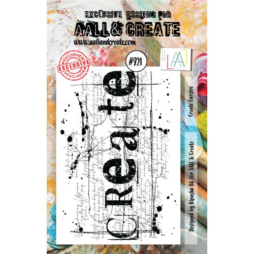 Aall and Create A7 Clear Stamp Set - Create Cursive #921