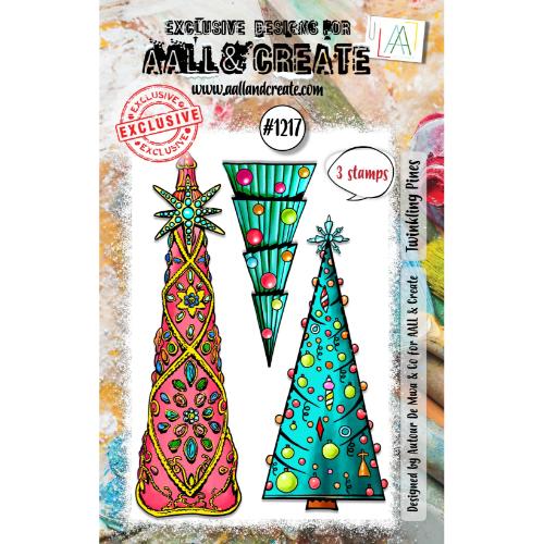 Aall And Create A7 Photopolymer Clear Stamp Set Twinkling Pines