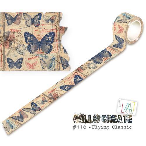 Aall & Create - 25mm x 10m Washi Tape - Flying Classic (AALL-MT-116)