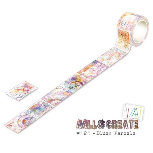 Aall & Create - 25mm x 5m Washi Tape - Blush Parcels (AALL-MT-121)