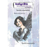 IndigoBlu Sparkle A6 Red Rubber Stamp (IND1562)