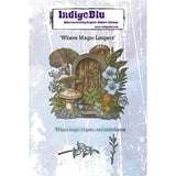 IndigoBlu Where Magic Lingers A6 Red Rubber Stamp (IND1564)