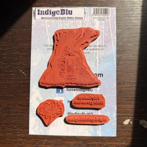 IndigoBlu Fairy Business A6 Red Rubber Stamp (IND1565)