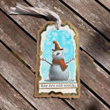 IndigoBlu Cheery Snowman A6 Red Rubber Stamp (IND1576)