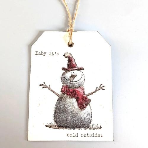 IndigoBlu Cheery Snowman A6 Red Rubber Stamp (IND1576)