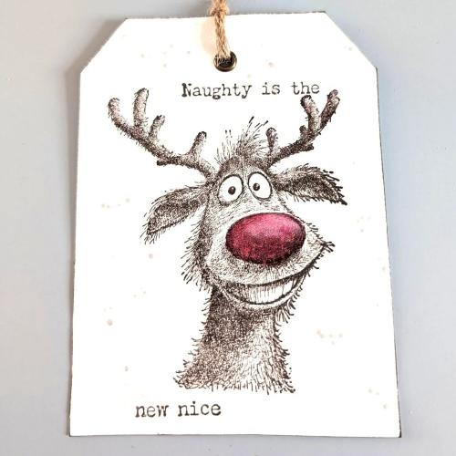 IndigoBlu Cheery Reindeer A6 Red Rubber Stamp (IND1578)