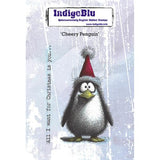 IndigoBlu Cheery Penguin A6 Red Rubber Stamp (IND1579)