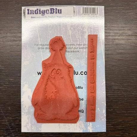 IndigoBlu Cheery Penguin A6 Red Rubber Stamp (IND1579)