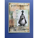 IndigoBlu Cheery Penguin A6 Red Rubber Stamp (IND1579)
