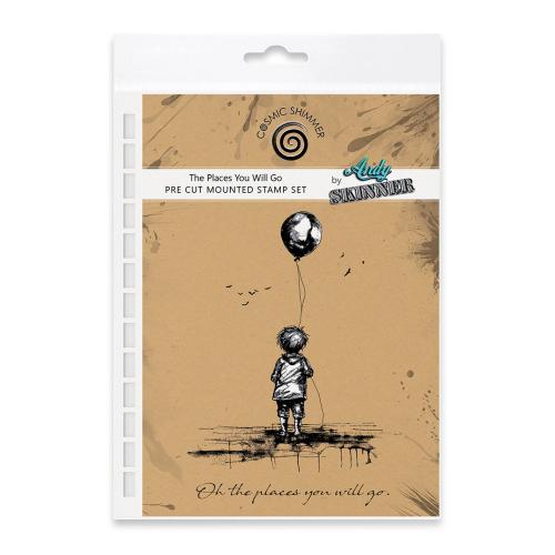 Andy Skinner The Places You Will Go 3.5 in x 5.25 in Pre Cut Rubber Stamp