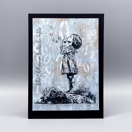 Katy Sue Designs Andy Skinner 8x8 Inch Mixed Media Stencil Binary (08-0001-AS)