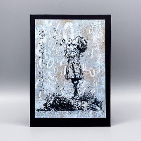 Katy Sue Designs Andy Skinner 8x8 Inch Mixed Media Stencil Binary (08-0001-AS)