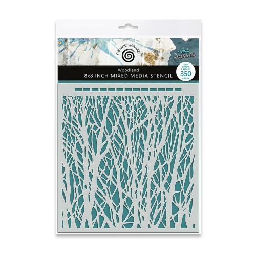 Katy Sue Designs Andy Skinner 8x8 Inch Mixed Media Stencil Woodland (08-0006-AS)
