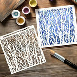Katy Sue Designs Andy Skinner 8x8 Inch Mixed Media Stencil Woodland (08-0006-AS)