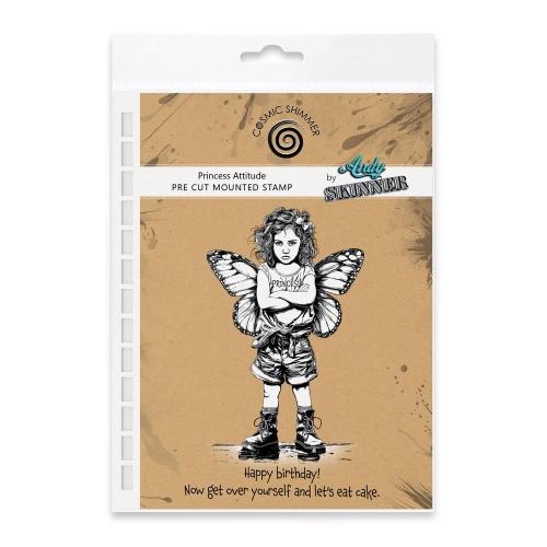 Katy Sue Designs Andy Skinner Pre Cut Rubber Stamp Princess Attitude (07-0077-AS)