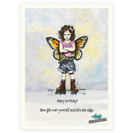 Katy Sue Designs Andy Skinner Pre Cut Rubber Stamp Princess Attitude (07-0077-AS)