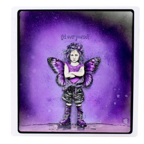 Katy Sue Designs Andy Skinner Pre Cut Rubber Stamp Princess Attitude (07-0077-AS)