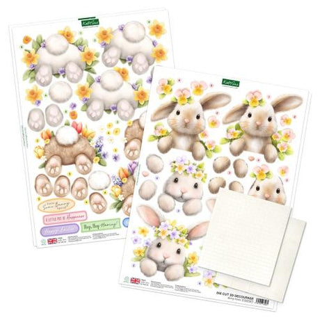 Katy Sue Designs Bunny Tails & Flower Pots Card Making Kit (17-10109BFP) - Postage as per Actual