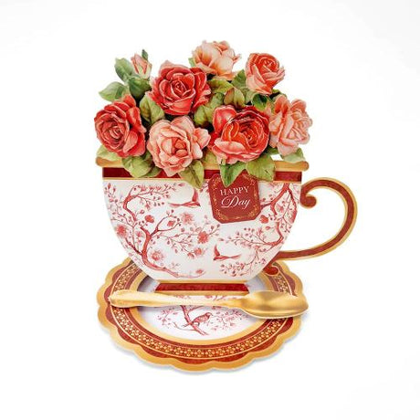 Katy Sue Designs Teacup Bouquet Card Making Kit (17-10101TEA) - Postage as per Actual